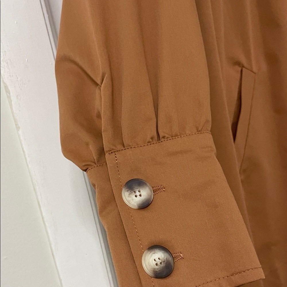 Lassiva Brown Long Shirt Jacket - Picture 3 of 6